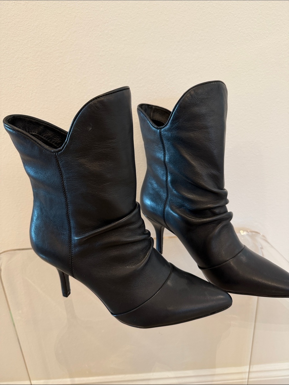 Vince Camuto Black Pointed Toe Stiletto Ankle Boots